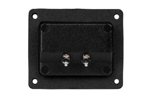 Speaker Terminal Cup 3-5/8" x 3-1/8" Satin Nickel Banana Binding Post