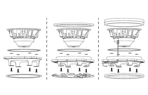 B100C-4 ASD Series 4" Glass Fiber Cone Coaxial Speaker Pair Upgrade Kit for Select BMW Models