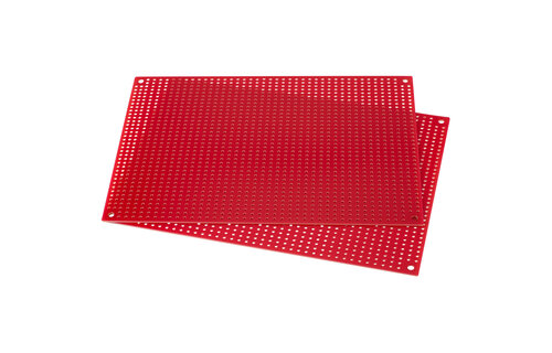 Red Perforated Crossover Board | Pair | 12,70 x 17,78 cm