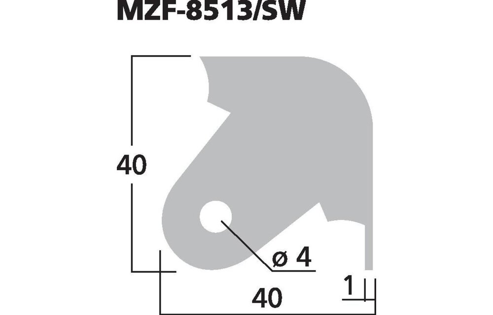 MZF-8513/SW Metal Corner 2 Legs