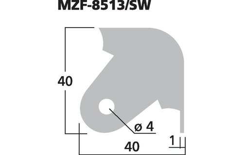 MZF-8513/SW Metal Corner 2 Legs