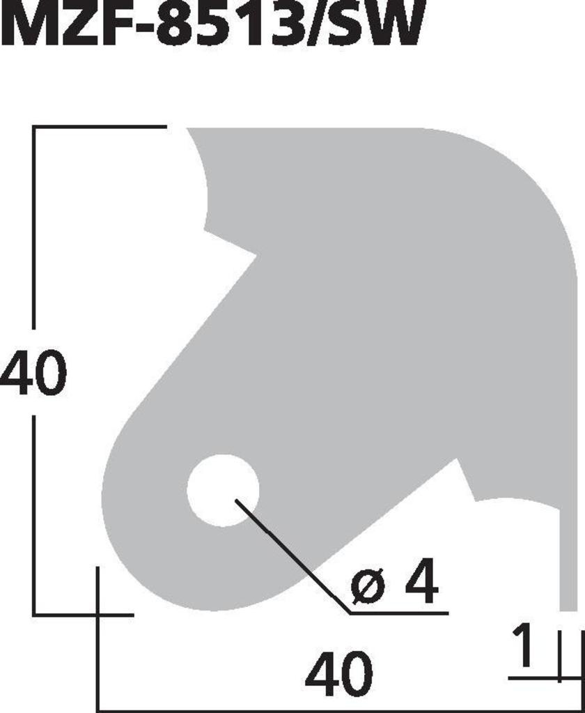 MZF-8513/SW Metal Corner 2 Legs