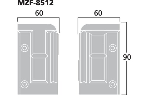 MZF-8512 Plastic Corner For Speaker Cabinets