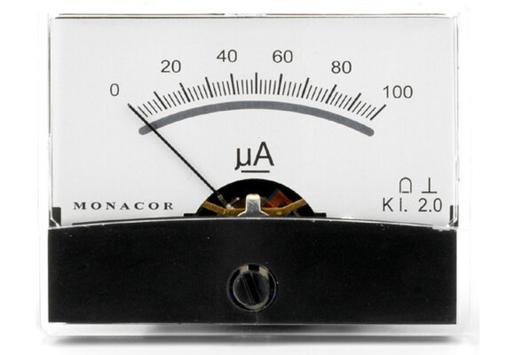 PM-2/100UA Panel Meter With VU Lettering