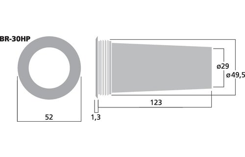 BR-30HP Bassreflex Tube | 29 x 123 mm
