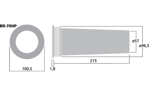 BR-70HP Bassreflex Tube | 57 x 215 mm