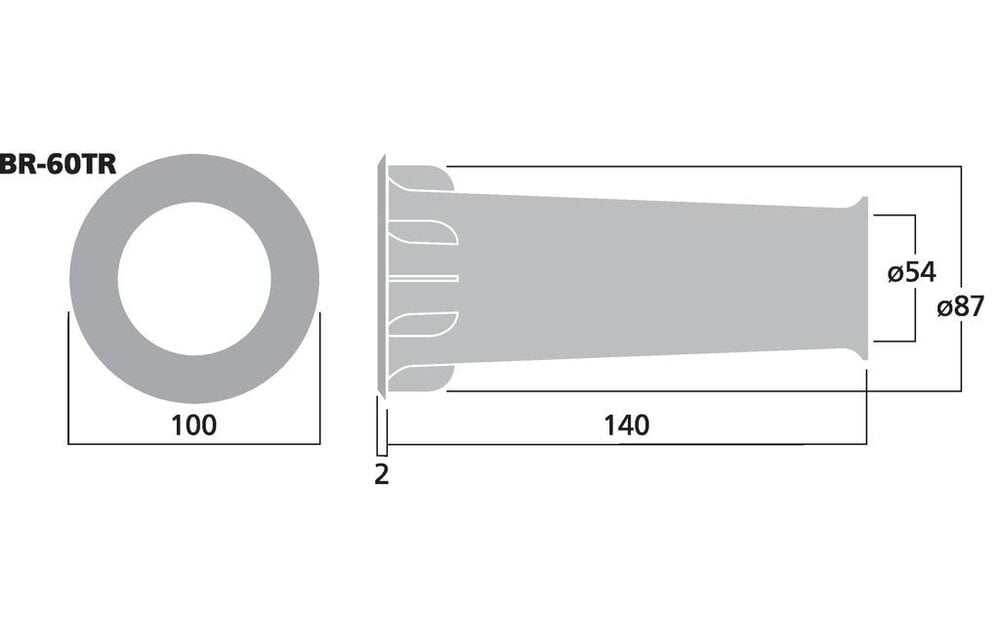 BR-60TR Bassreflex Tube | 54 x 140 mm