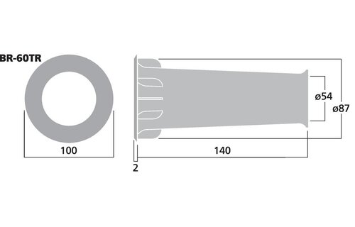 BR-60TR Bassreflex Tube | 54 x 140 mm