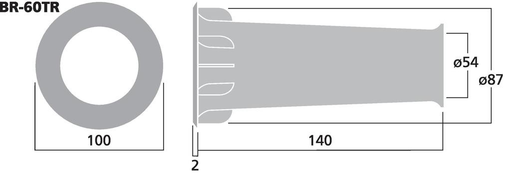 BR-60TR Bassreflex Tube | 54 x 140 mm
