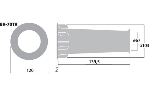 BR-70TR Bassreflex Tube | 67 x 139,5 mm