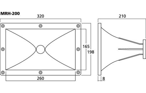 MRH-200 260 x 165mm Constant Directivity Horn
