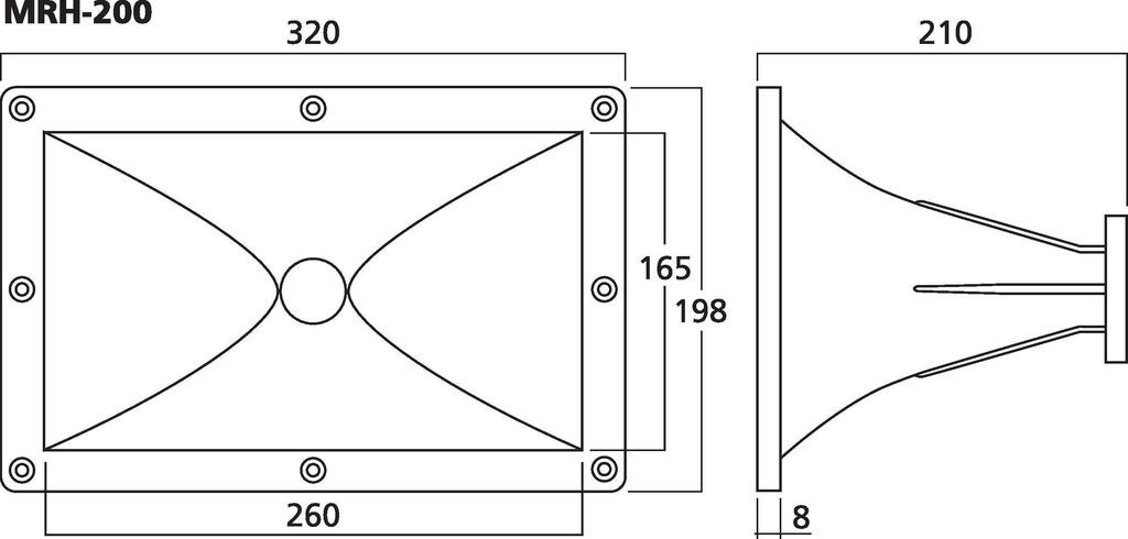 MRH-200 260 x 165mm Constant Directivity Horn