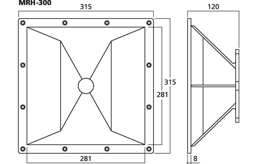 MRH-300 315 x 315mm Constant Directivity Horn