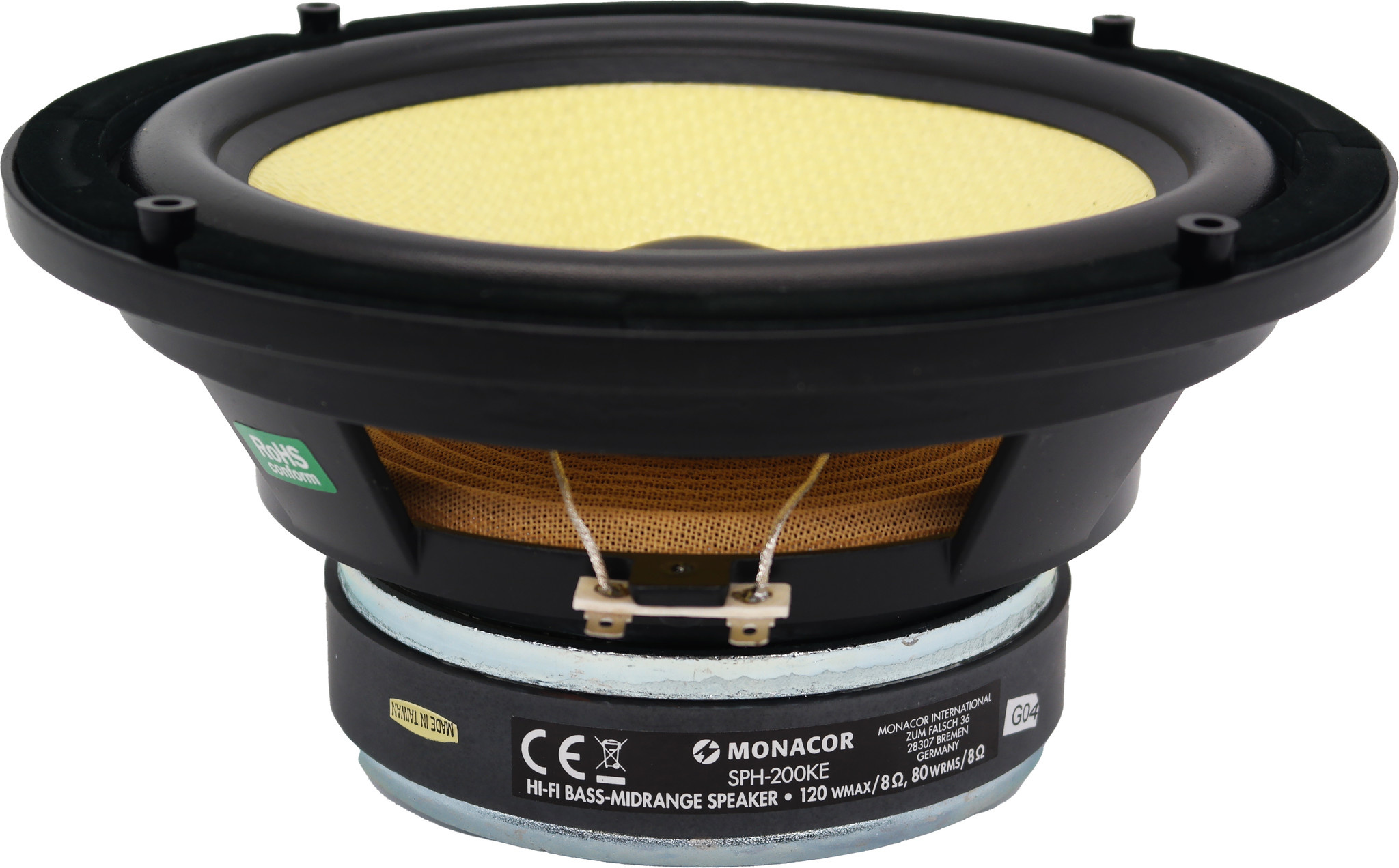 SPH-200KE 8" Kevlar Cone Midwoofer 8 Ohm