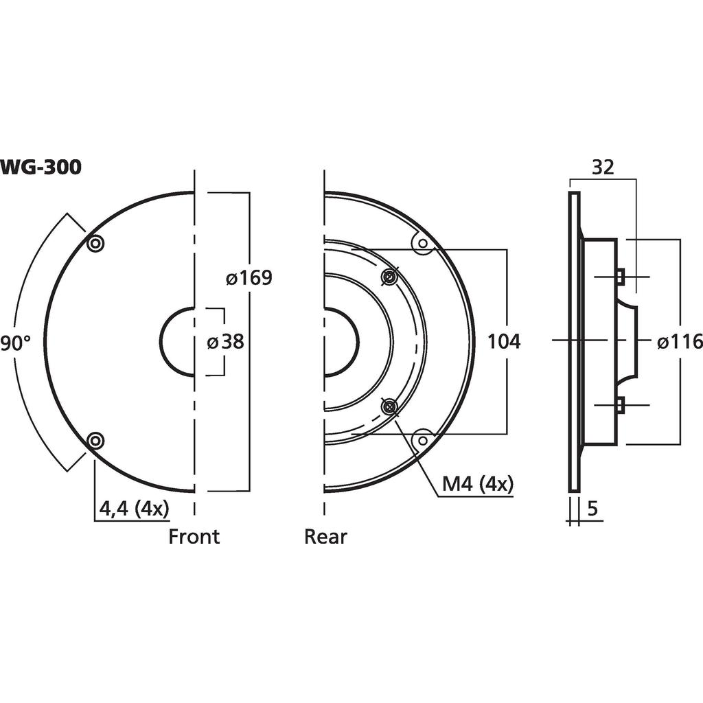 WG-300 6-1/2’’ Waveguide