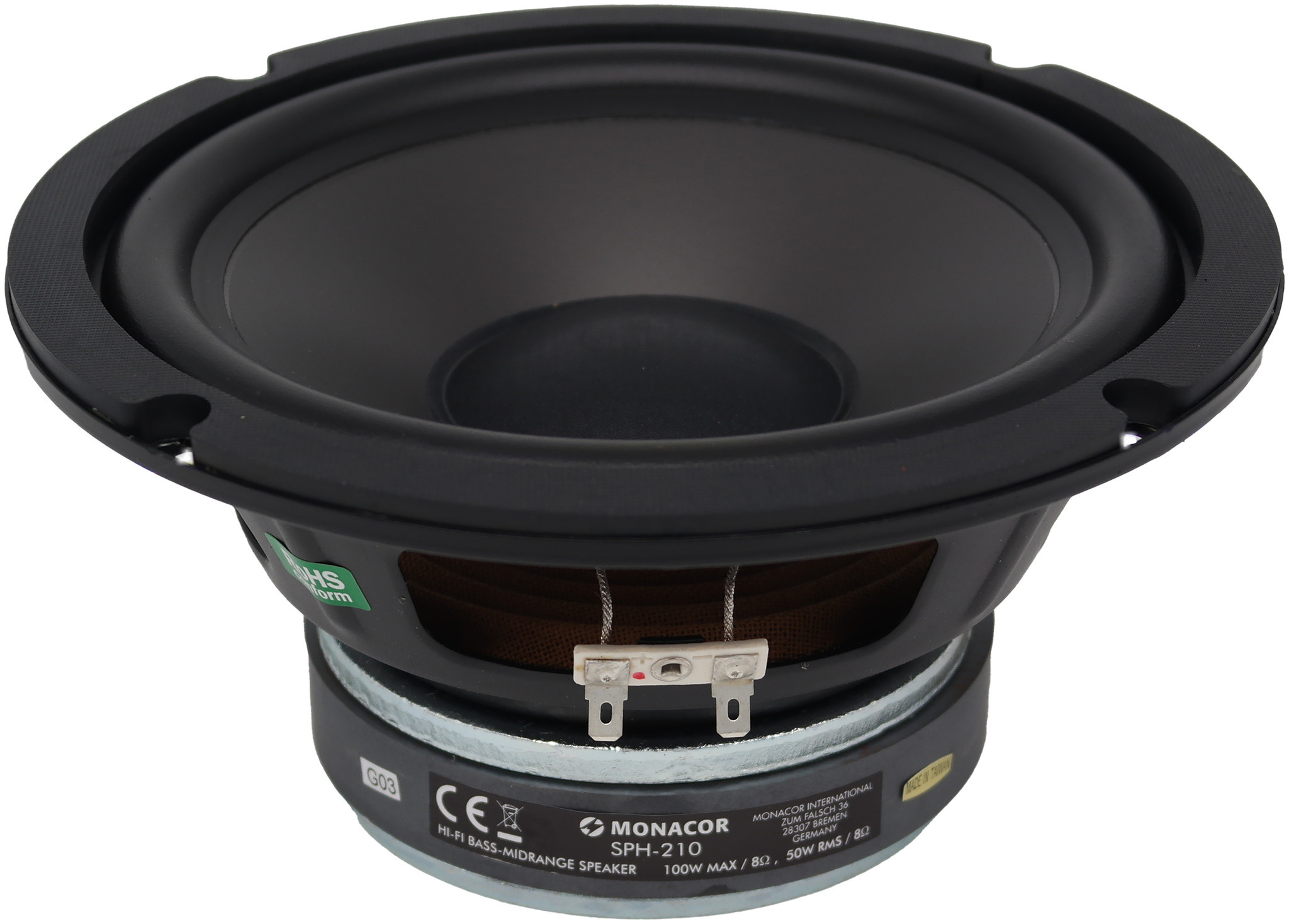 SPH-210 8’’ Poly Cone Mid-Range Woofer