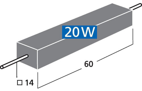 LSR-82/20 | 8,2 Ω | 20 W | 5% | High-Power Cement Resistor