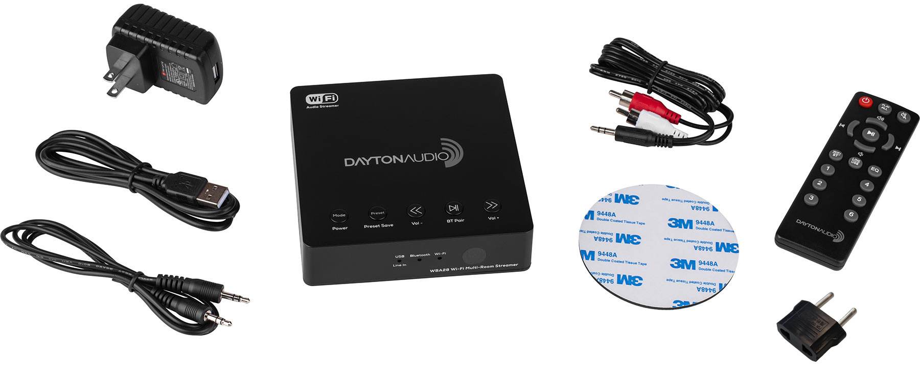 WBA28 Wi-Fi Bluetooth Multi-Room Streamer with IR Remote