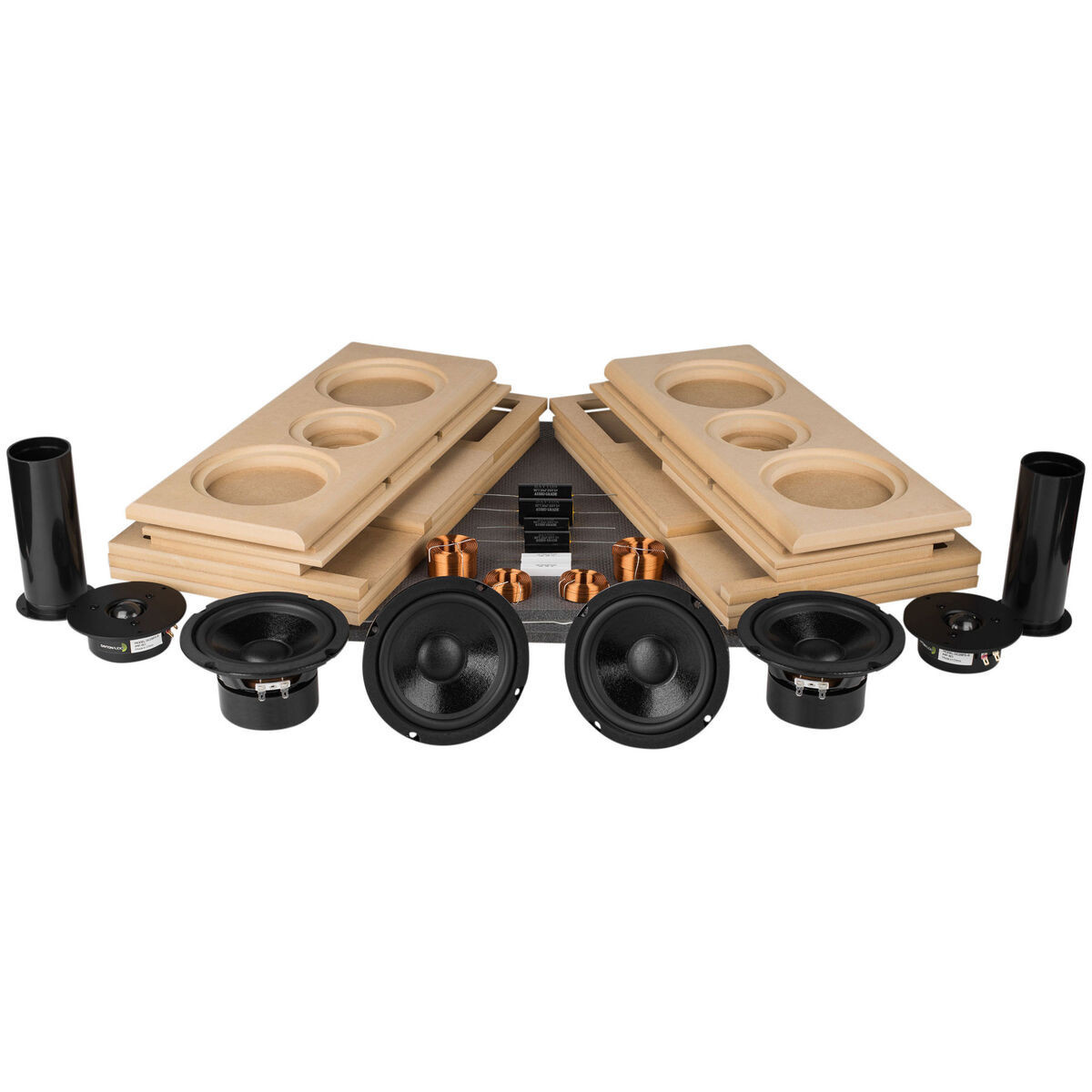 TriTrix MTM Speaker Components And Cabinet Kit Pair