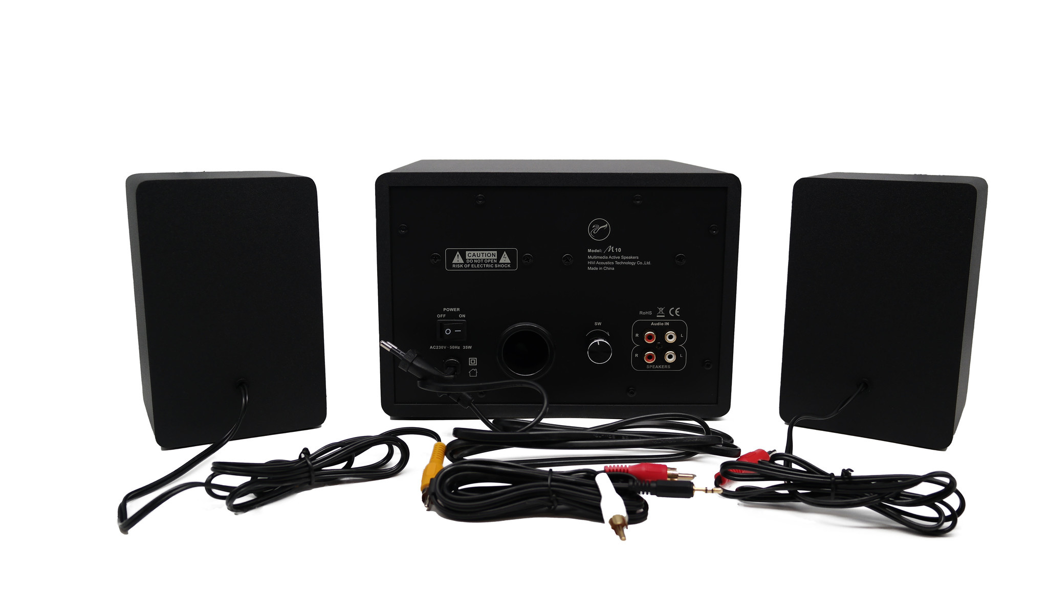 Swans M10 High-Fidelity | 2.1 Speaker System | Compact Active Bookshelf Speakers