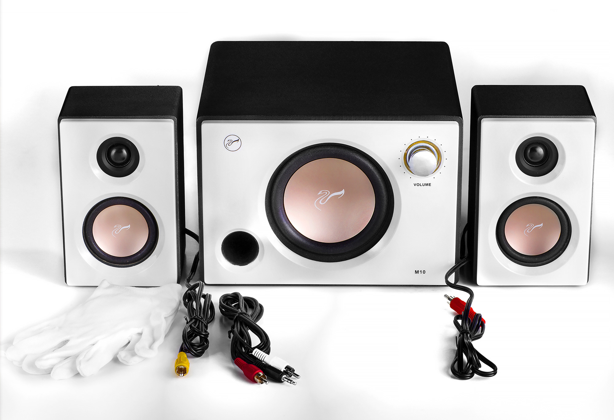 Swans M10 High-Fidelity | 2.1 Speaker System | Compact Active Bookshelf Speakers
