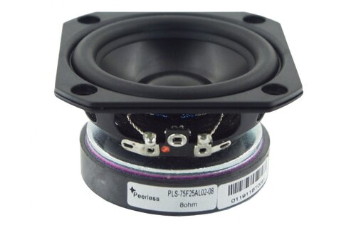 PLS-75F25AL02-08 3" Aluminum Full-Range Speaker