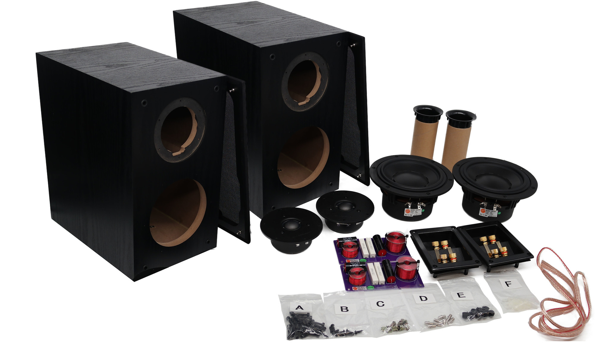 Swans DIY2.2-A | DIY Kit | Cabinet and Components | Black | Pair