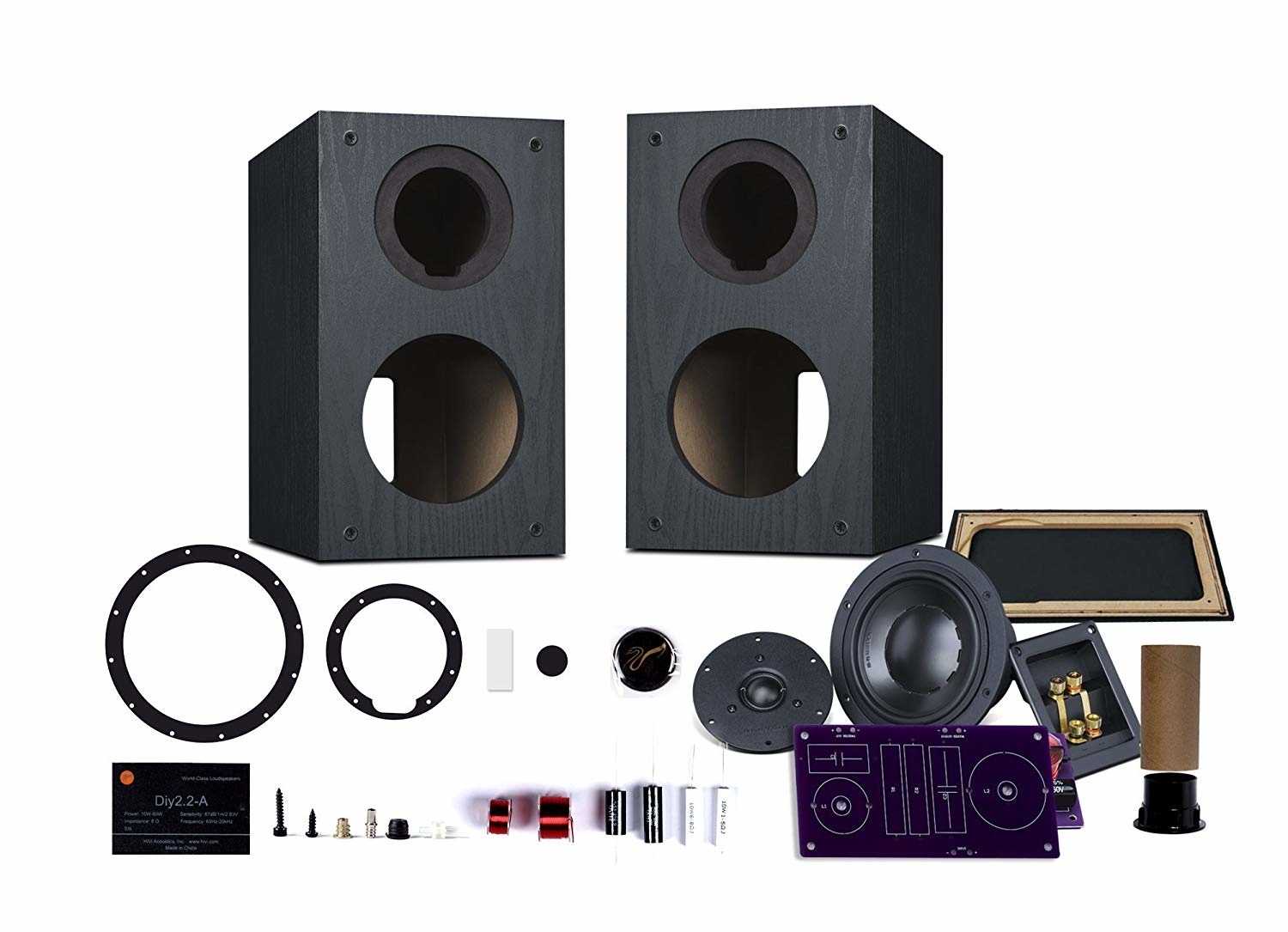 Swans DIY2.2-A | DIY Kit | Cabinet and Components | Black | Pair