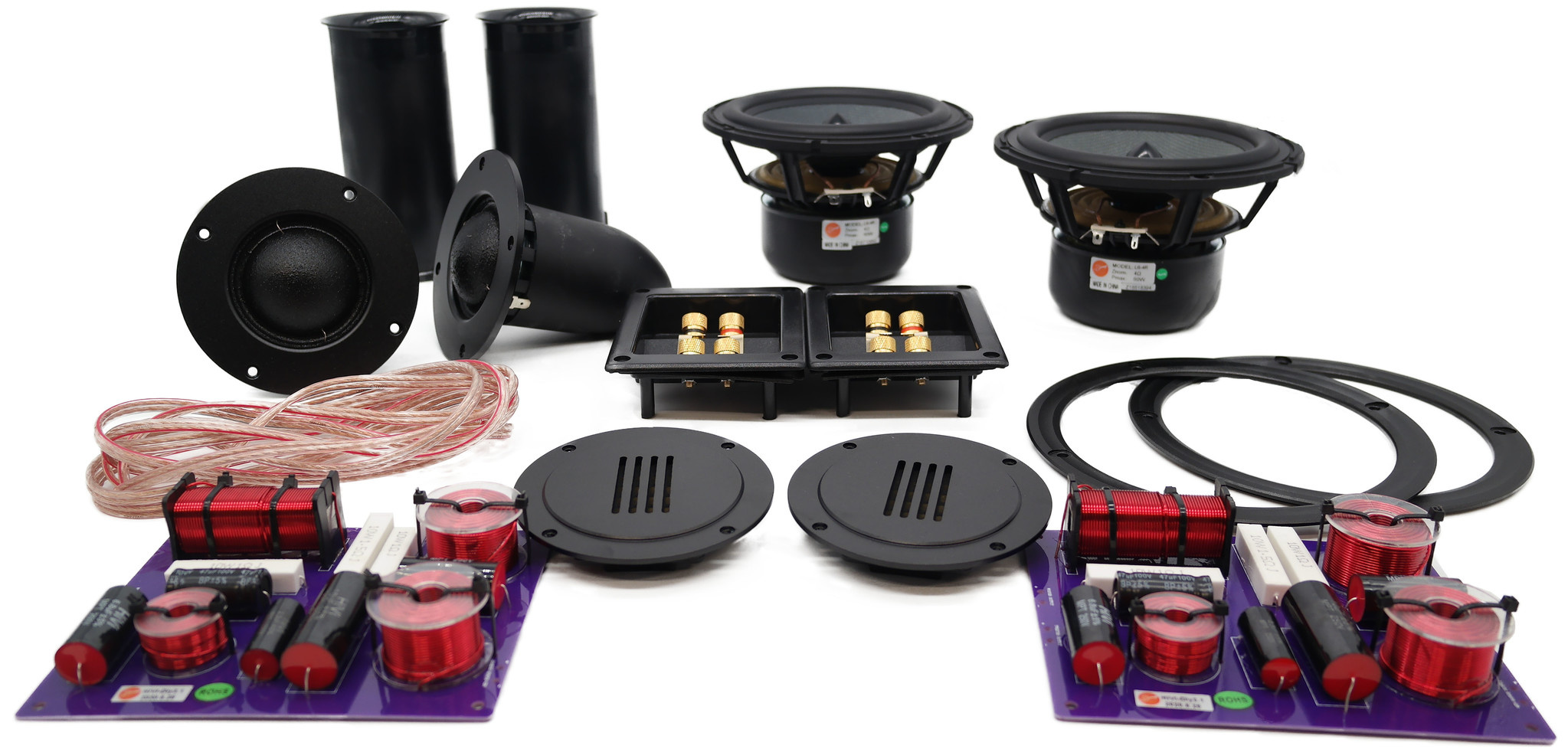 Swans DIY3.1-A Bookshelf Speaker | DIY Kit | Cabinet and Components | Black