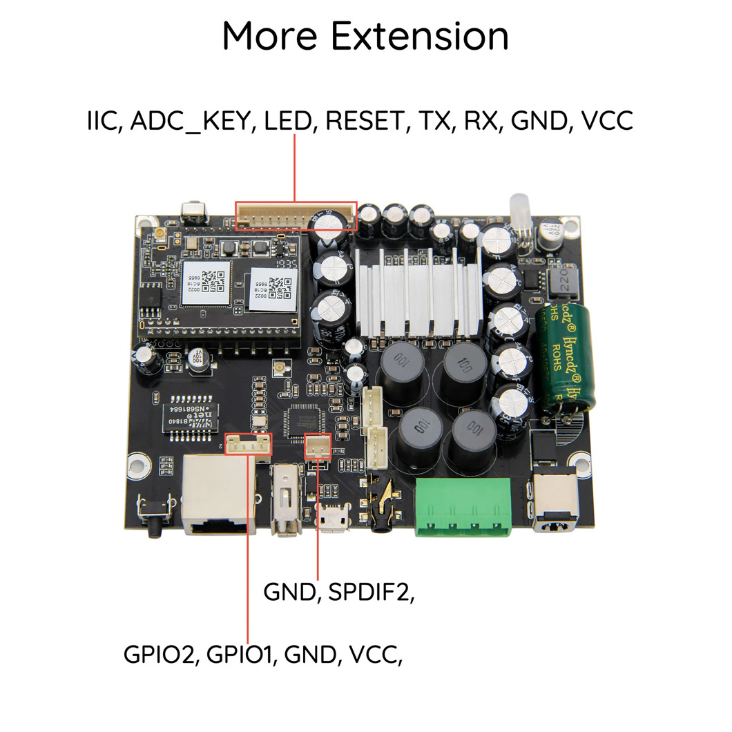 Up2Stream amp 2.0 V3 WiFi and Bluetooth 5.0 Stereo Amplifier Board