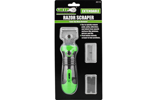 46119 Extendable Length Razor Scraper with 10 Extra Razor and 10 Plastic Blades