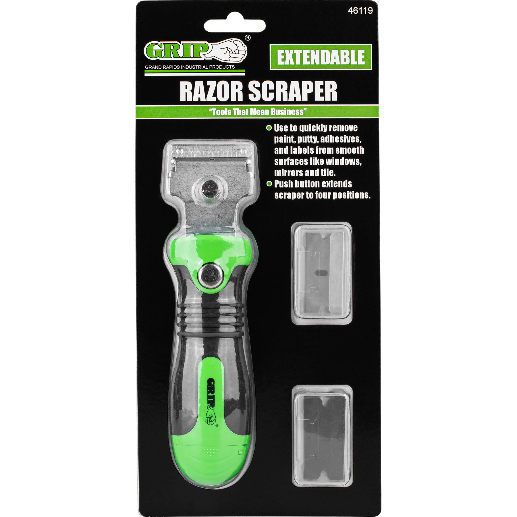 46119 Extendable Length Razor Scraper with 10 Extra Razor and 10 Plastic Blades
