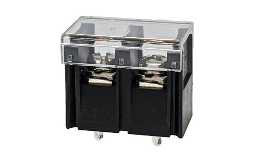 TB02 Nickel-plated Screw Terminals For PCB mounting with Plastic Cover