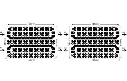 PCB-S01 Cloverleaf Pitches Crossover Board | 10 x 15 cm