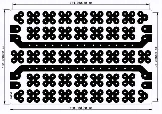 PCB-S01 Cloverleaf Pitches Crossover Board | 10 x 15 cm