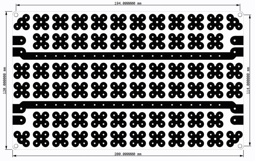 PCB-S02 Cloverleaf Pitches Crossover Board | 12 x 20 cm