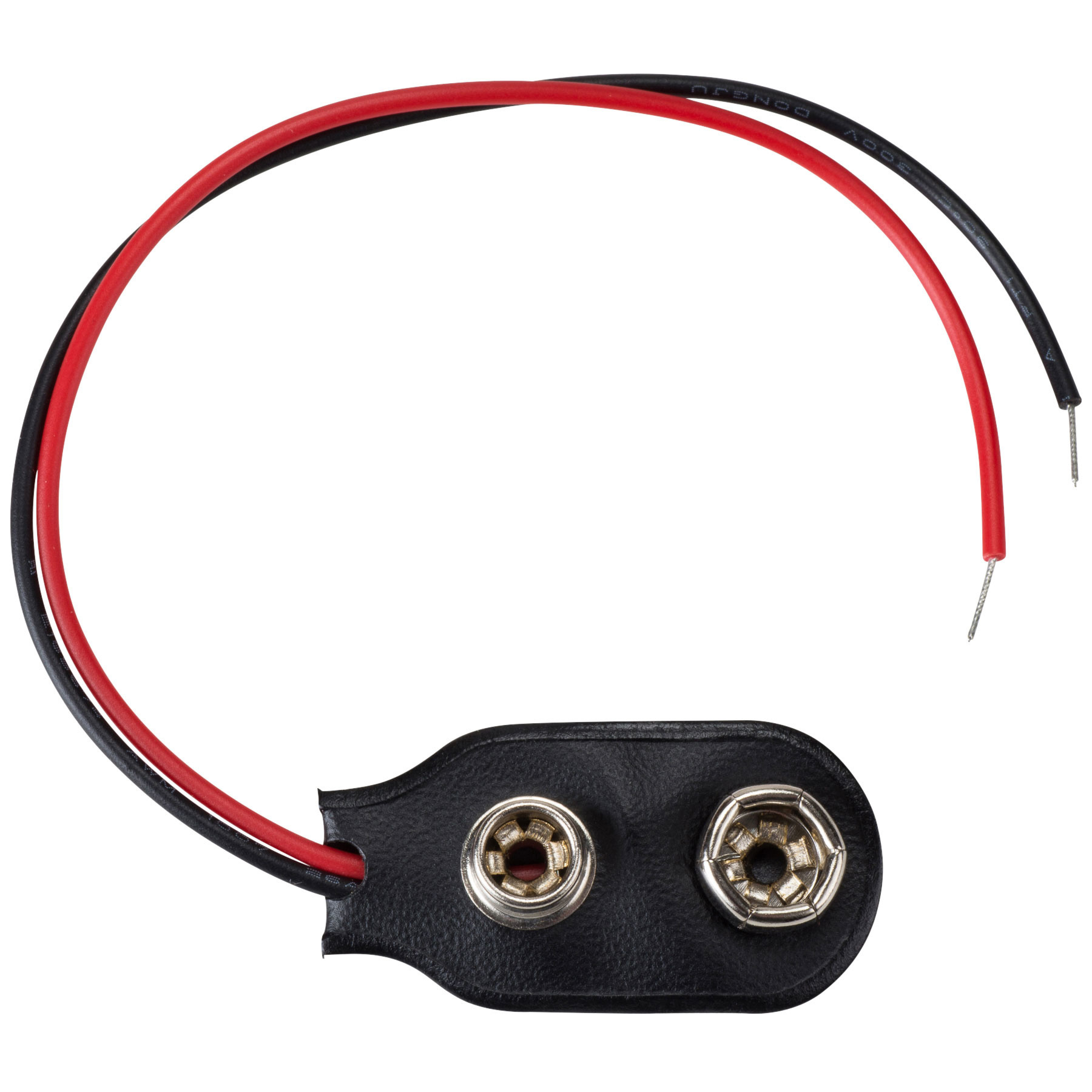 Snap-type Battery Clip with Wire Leads for 9V Batteries & Battery Holders