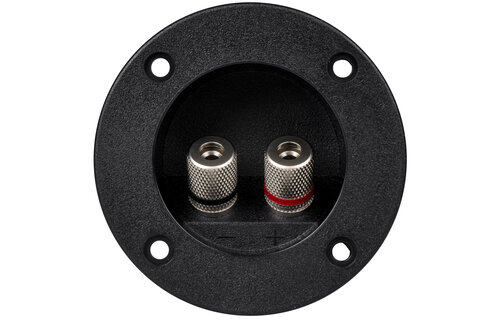 Round Speaker Terminal Cup Satin Nickel Binding Post Banana Jack