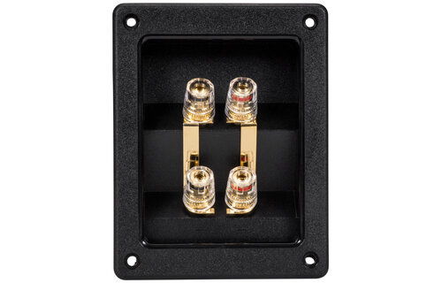 Bi-Amp Speaker Terminal Cup Gold Insulated Binding Post Banana Jack