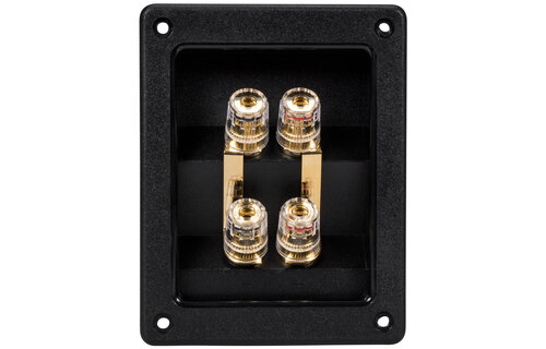 Bi-Amp Speaker Terminal Cup Gold Insulated Binding Post Banana Jack