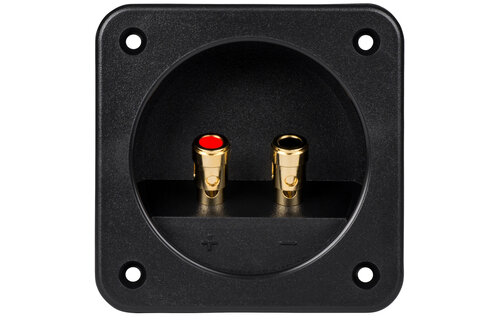 Square Speaker Wire Terminal Cup Gold Spring-Loaded