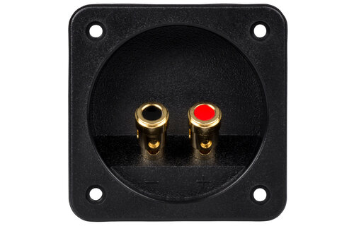 Square Speaker Wire Terminal Cup Gold Spring-Loaded