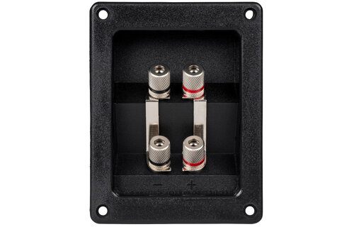 Bi-Amp Speaker Terminal Cup Satin Nickel Binding Post Banana Jack