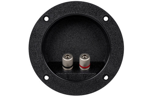 Round Speaker Terminal Cup  Satin Nickel Binding Post Banana Jack