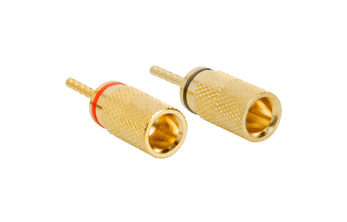 Gold 12 AWG Speaker Pin Compression Connector Pair