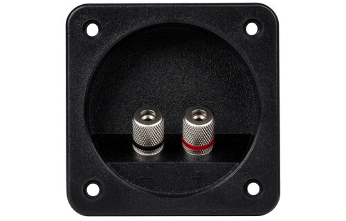 Square Speaker Terminal Cup Satin Nickel Binding Post Banana Jack