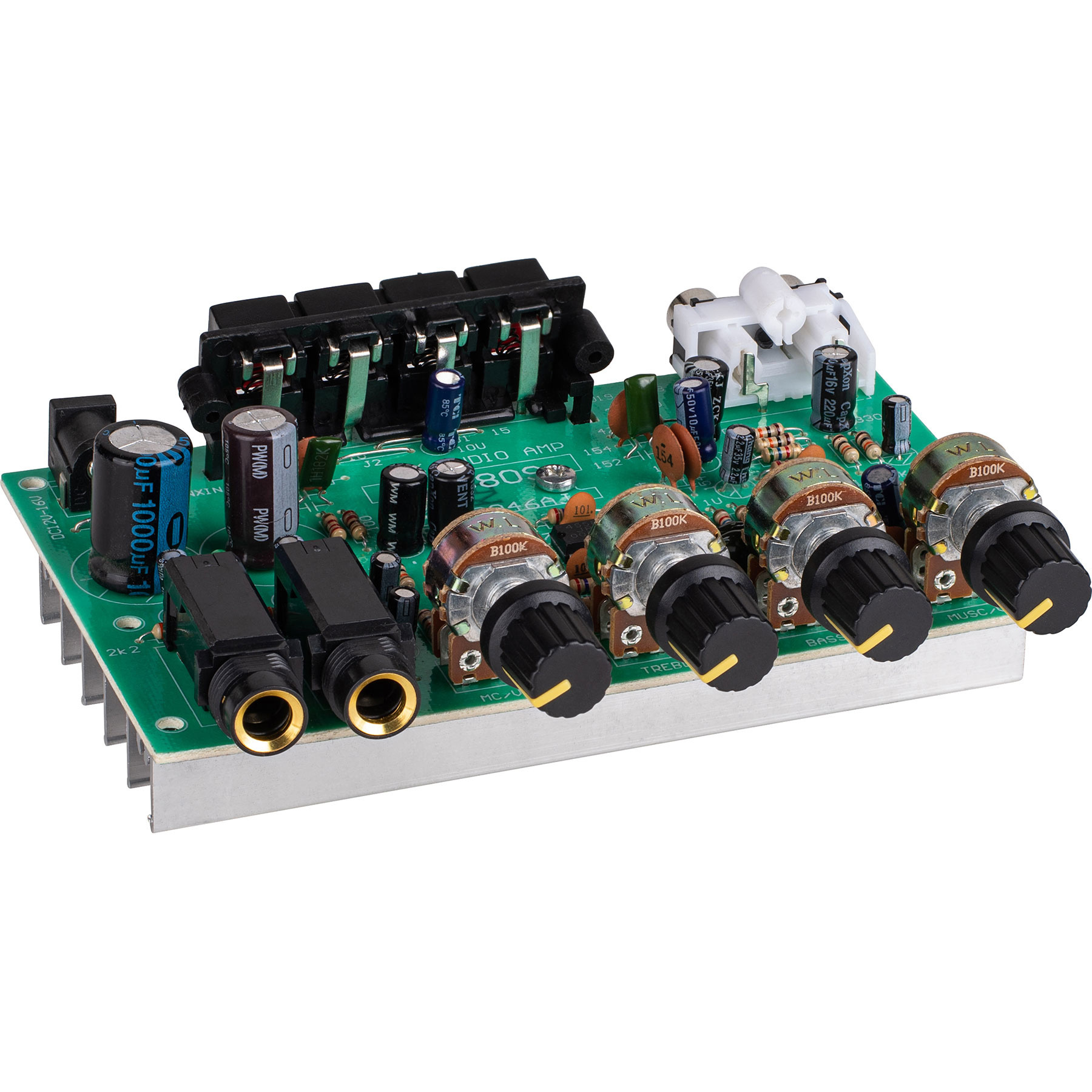 TDA8946 Hi-Fi Stereo 12-15 VDC 60W Max Amp Board with Microphone and Line Inputs