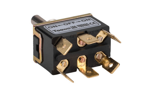 DPDT On/Off/On Toggle Switch 6 Spade 15A 250VAC 3 Position