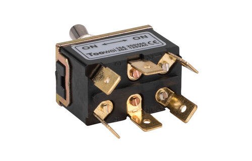 DPDT On/On Toggle Switch 6 Spade 15A 250VAC 2 Position