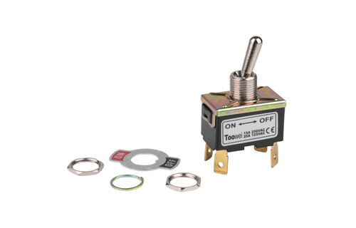 DPST On/Off Toggle Switch 4 Spade 15A 250VAC 2 Position